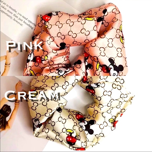 (10) Mickey Mouse Hair Scrunchies - Picture 2 of 4